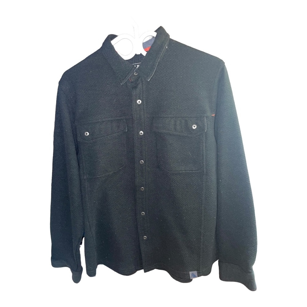 ll bean mens shirt large long sleeve button down. Black / large fits like a med